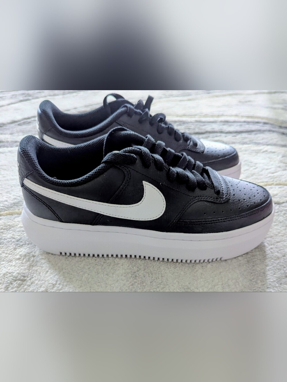 NIB Women's Nike Court Vision Alta LTR Black/White Size 10 - Picture 4 of 10